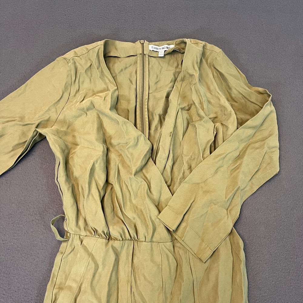 Elizabeth and James Jumpsuit Womens Size XS Sage Green Boho Chic NO Belt Patch V